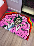 Colorful Rick and Morty Rug